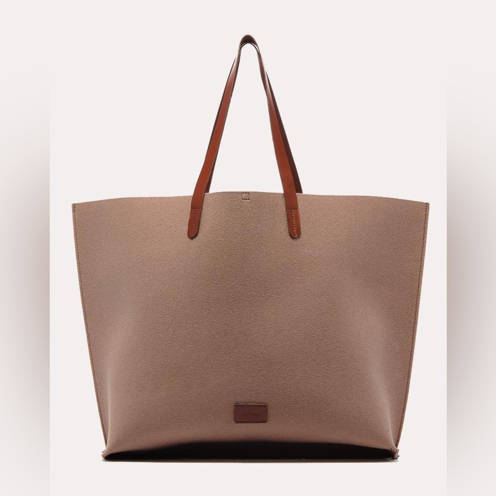 [graf lantz] Hana Merino Wool Boat Bag • Cumin / Sienna Leather • NWT
